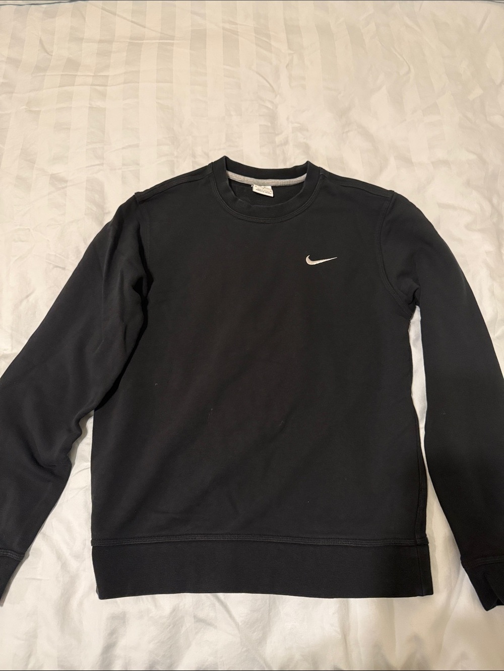 Nike Black Crewneck Sweatshirt with White Swoosh